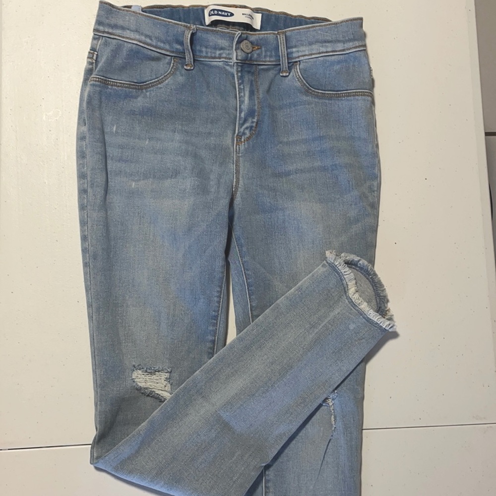 Old Navy kids light wash Ballerina jeggings size 14 (girls size)